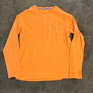 Vineyard Vines Kids peach Long Sleeve Tee